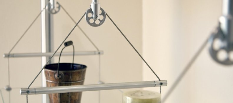 These EZ Rod and Wire components create a strong and sophisticated shelving unit.